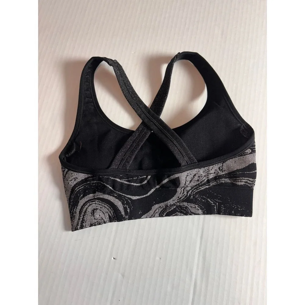 Athleta Sports Bra Bundle Size Small Purple Solid‎ Black Grey Marble Print NWOT
